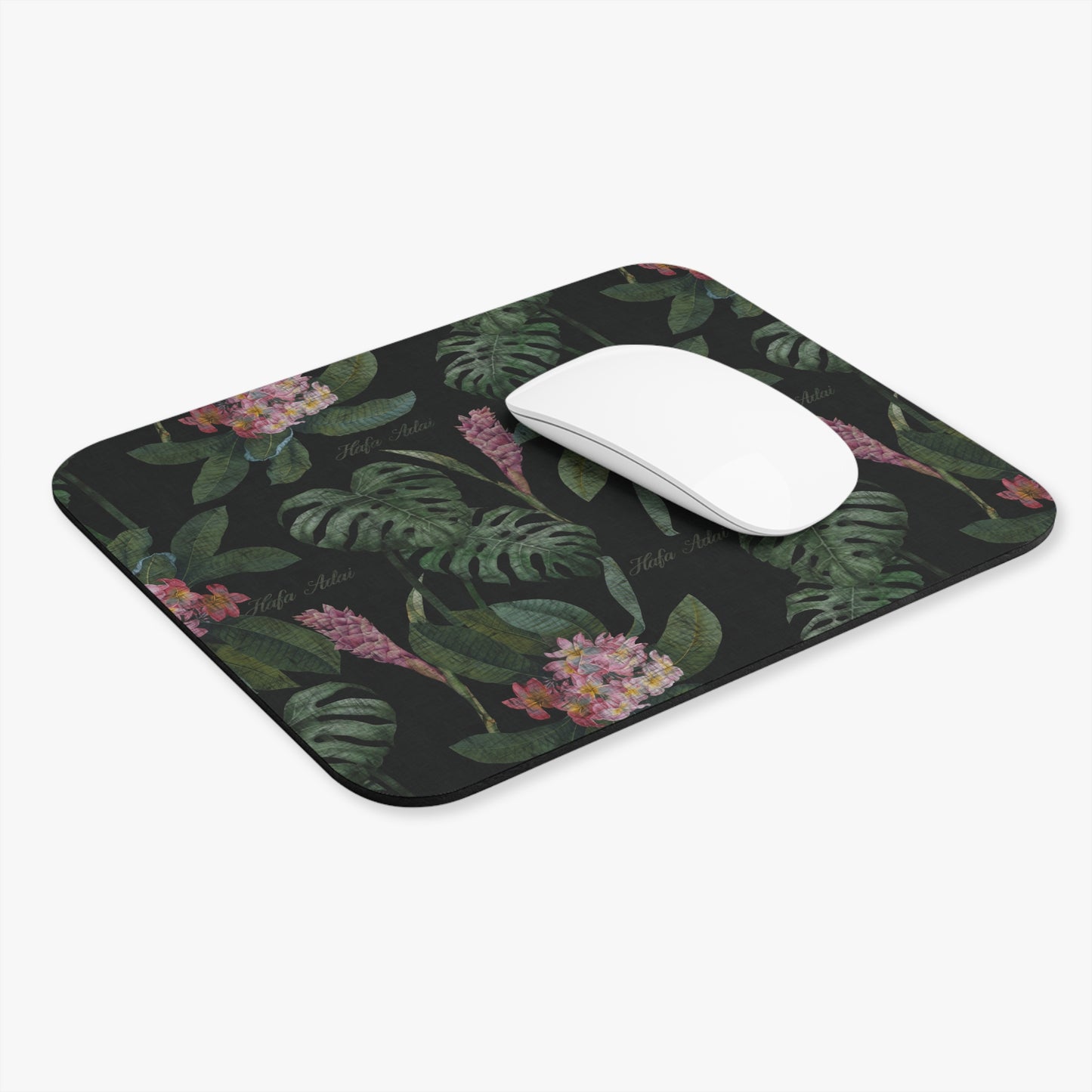 Pink Ginger and Plumeria - Mouse Pad (Rectangle)