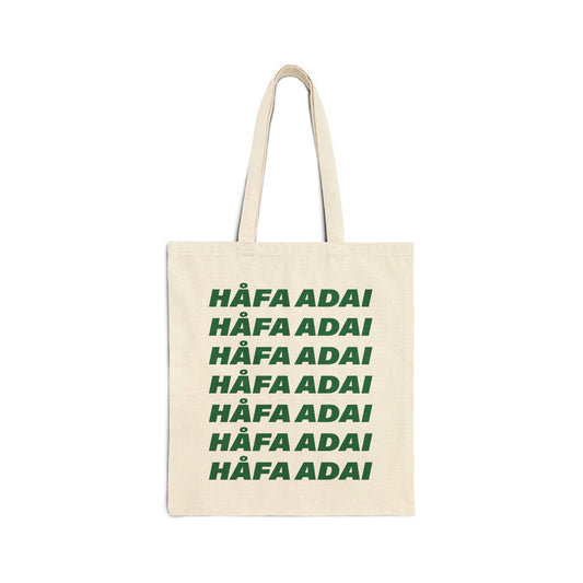 Green Håfa Adai - Cotton Canvas Tote Bag