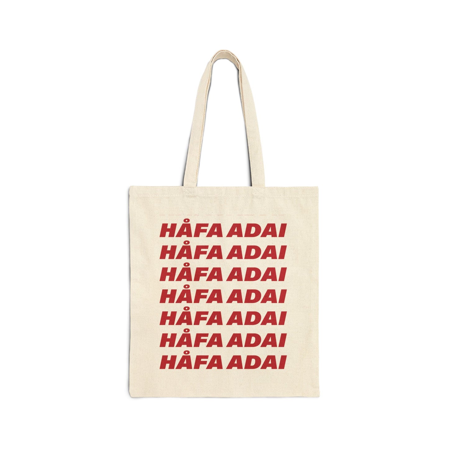 Red Håfa Adai - Cotton Canvas Tote Bag