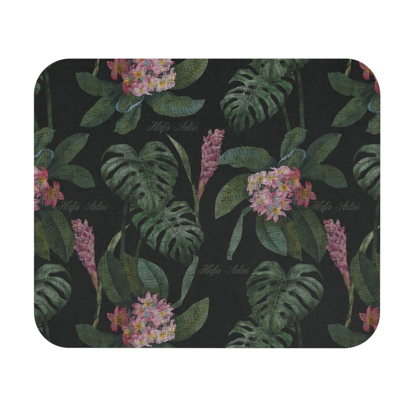 Pink Ginger and Plumeria - Mouse Pad (Rectangle)